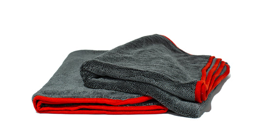 Red Trim Twisted Loop MF Drying Towel